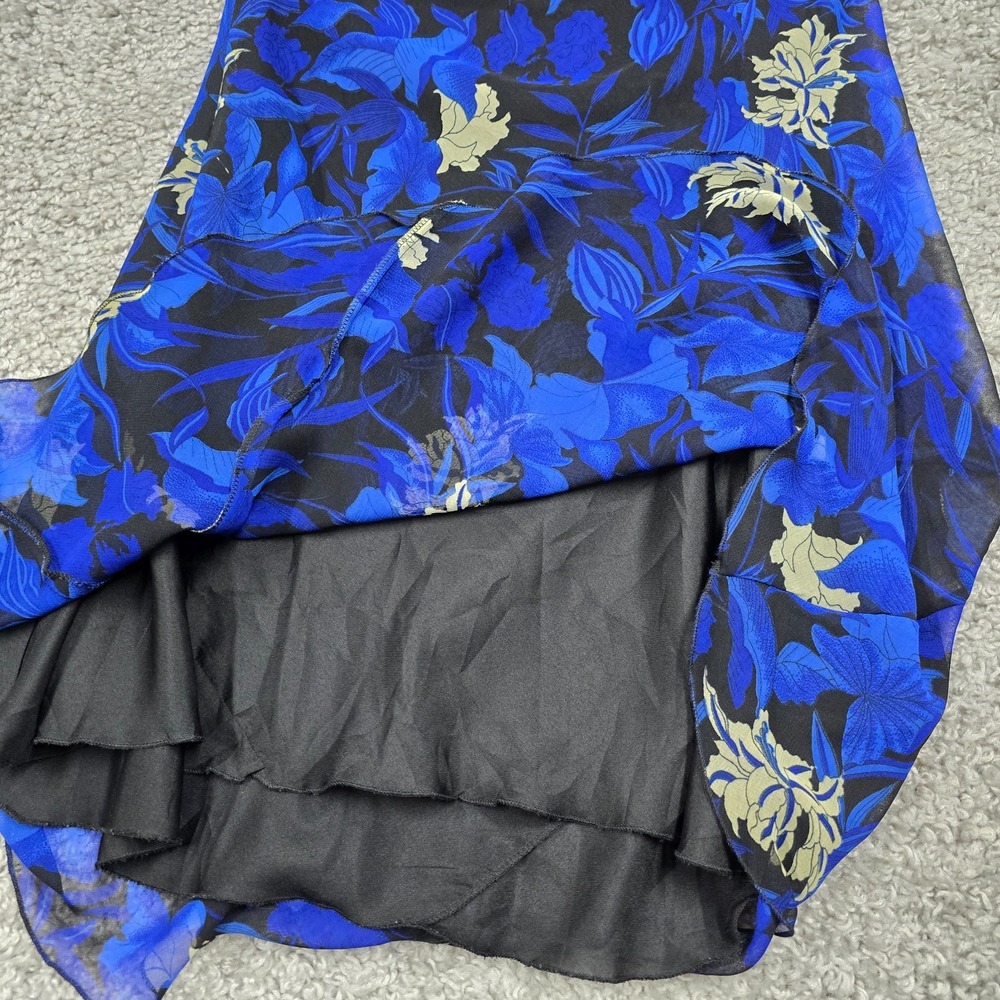 Tulips Womens Floral Slip Dress Blue Black Size Medium Y2K Romantic Fairycore - Picture 8 of 13